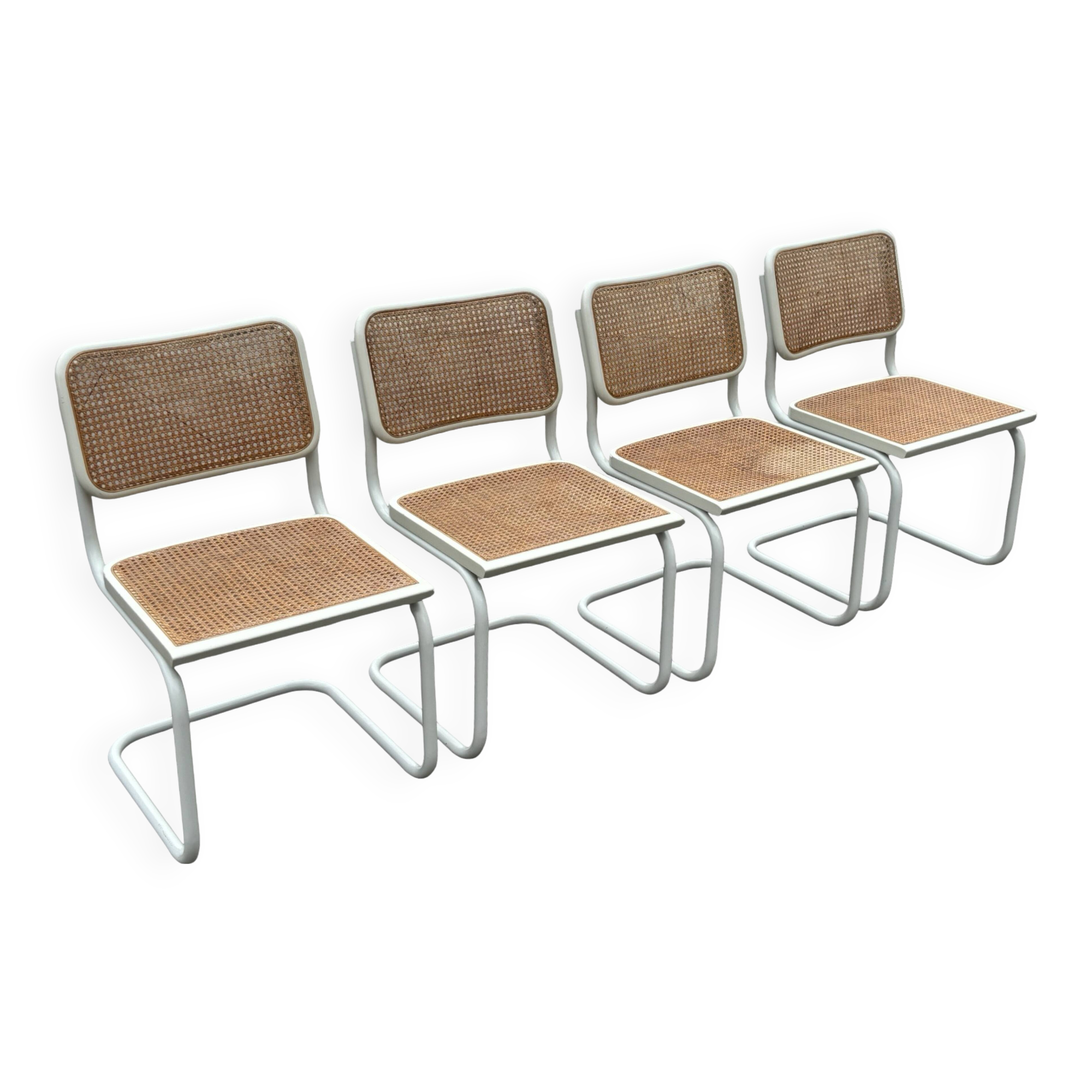 Lot de 4 chaises Cesca modèle b32 par Marcel Breuer Design