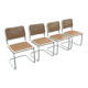 Lot de 4 chaises Cesca modèle b32 par Marcel Breuer Design