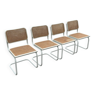 Set of 4 Cesca b32 model chairs in by Marcel Breuer Design
