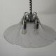 Suspended lamp with 4 sockets, chrome body and plexiglass shade, 1970s, Germany.