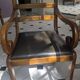 Fauteuil de bureau ancien style Directoire / Restauration en bois massif