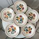 Set of 6 dessert plates Terre de fer Longchamp model Rohan early twentieth century