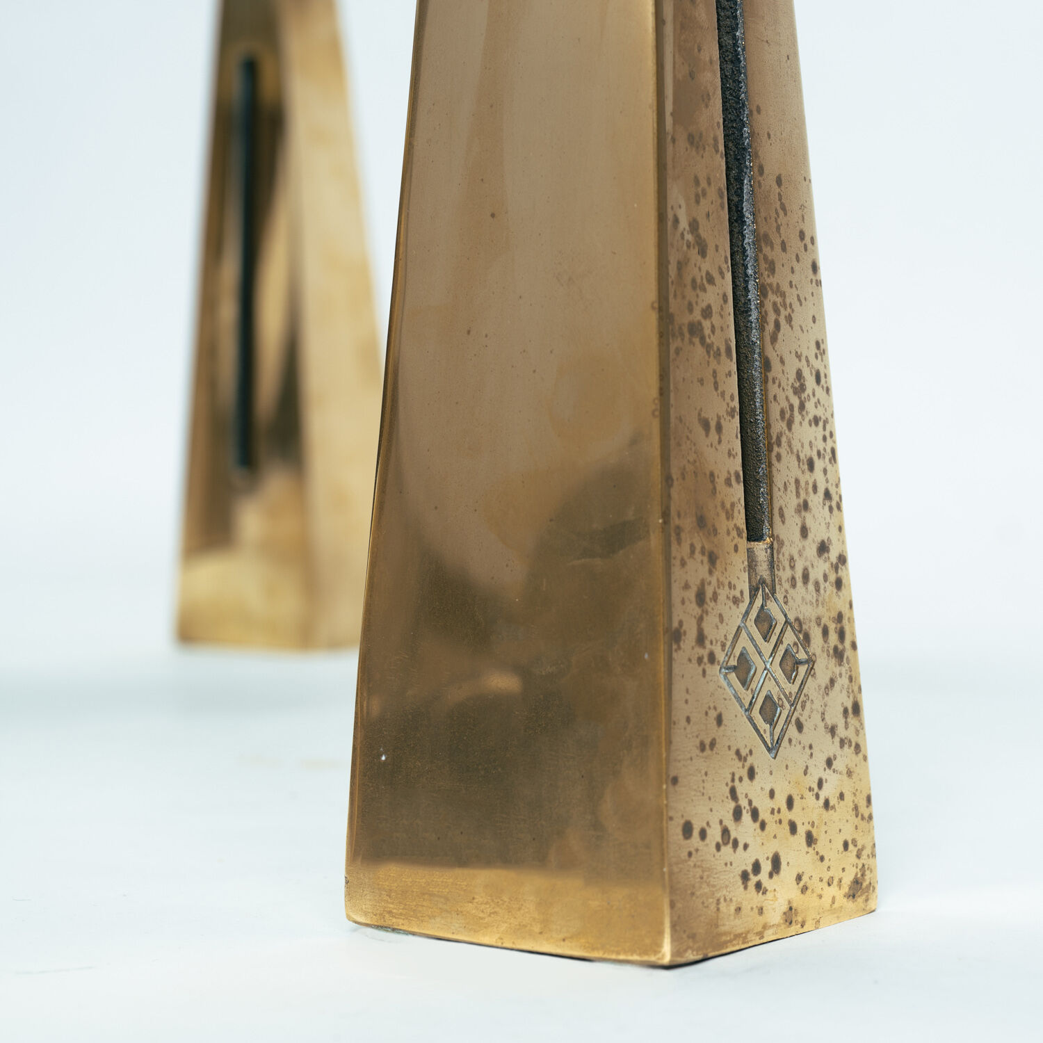 Peter Ghyczy square coffeetable brass glass table, the netherlands