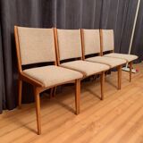 Ensemble de quatre chaises Cane Back conçues par Jens Risom, JO Carlssons, Suède, années 1950