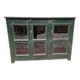 Ancien buffet vitré en teck birman
