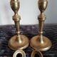 Pair of bronze church candlesticks
