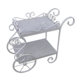 Desserte de jardin en tôle blanche XXème style 1900