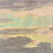 Vintage original seascape oil painting, signed beachside art