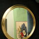 Mirror or vintage mirror top in golden brass