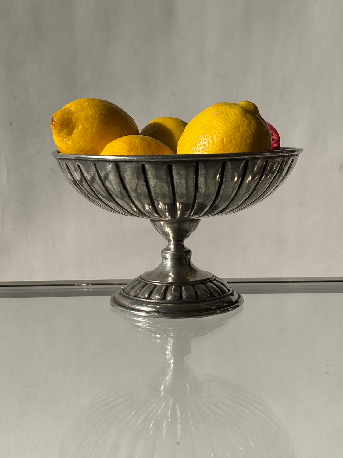Silver-plated metal compote 1920