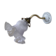 Apply wall light ancient brass porcelain Tulip glass Swan neck