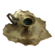 Gold-plated brass candle holder