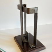 Porte-allumettes de cheminée vintage en fer forgé