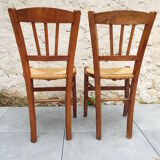Set of 2 straw chairs