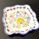 Shallow dish from Quimper pottery HB Henriot - floral decoration, Breton.