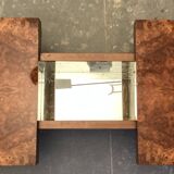 Elegant coffee table in elm burl, 1970