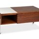 Pair of low chests of drawers in teak and chrome metal. 1960s.
