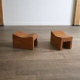 Paire de tabourets « Palle » par KJ Pettersson & Söner, Suède, années 1970