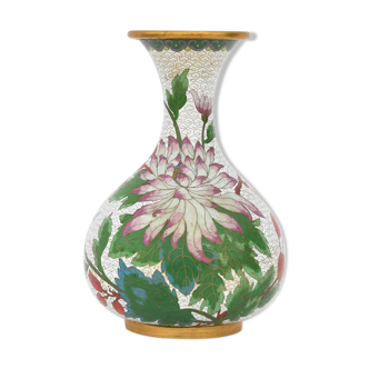 Vase en émail cloisonné