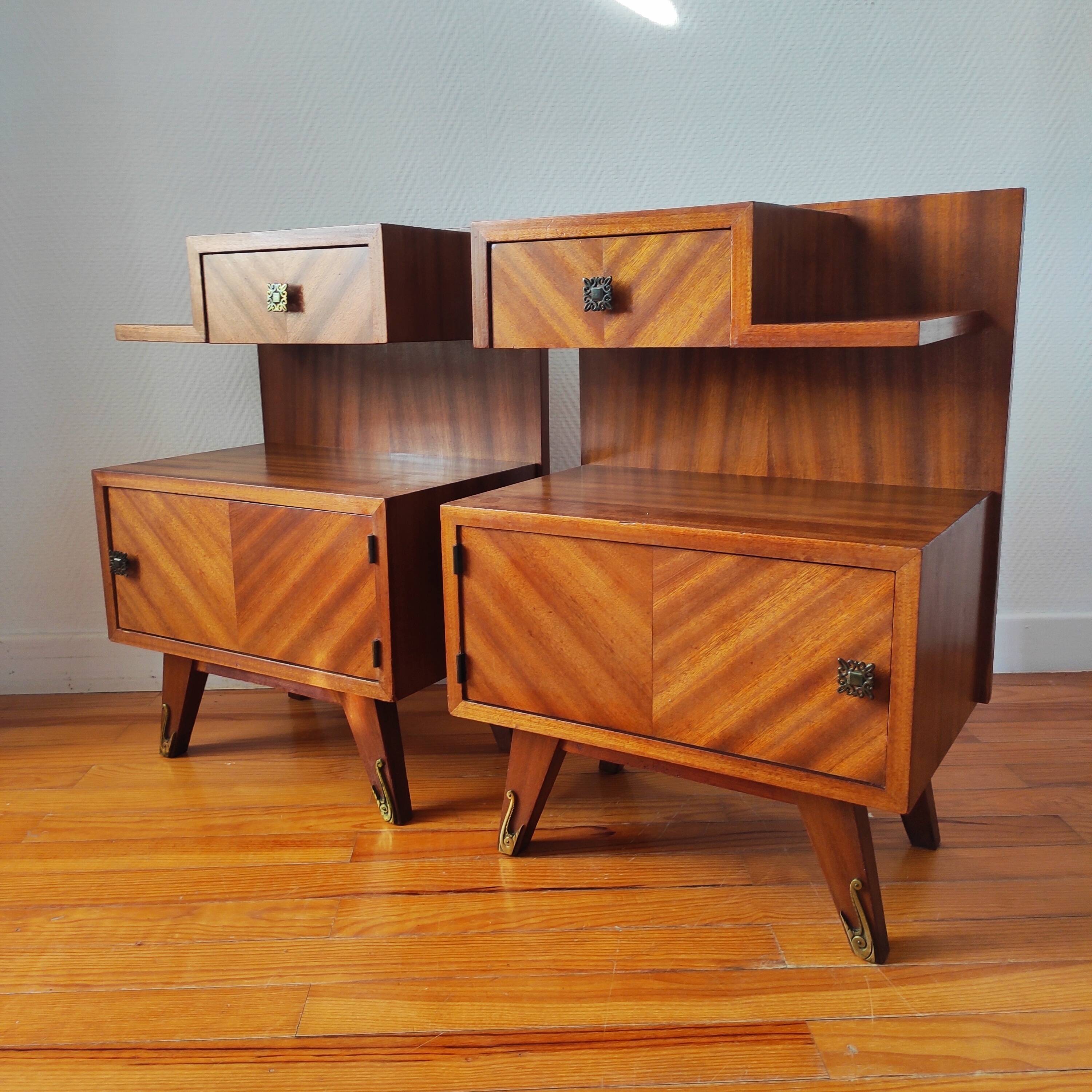 Pair of vintage bedside tables 1950/60