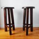 Pair of vintage brutalist bar stools