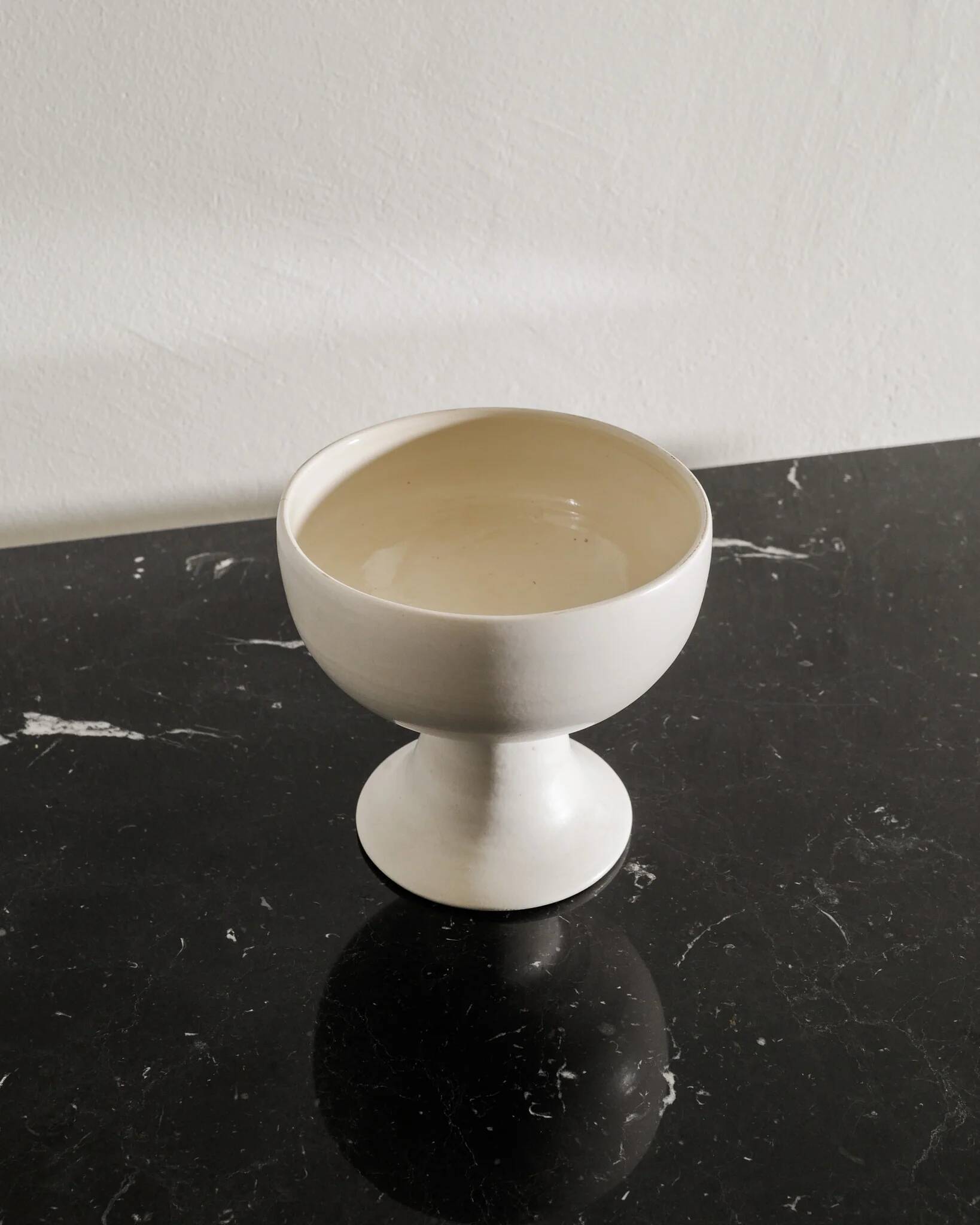 Vintage French Mid Century Ceramic Bowl Vase, 1950s