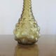 Bottle, carafe, Empoli, Italy, yellow bubbled glass, 60s 70s