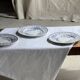 Set of 5 flat plates in earthenware with a lavender floral design H2 D22