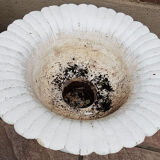 Old set of 2 flower pots in beton
