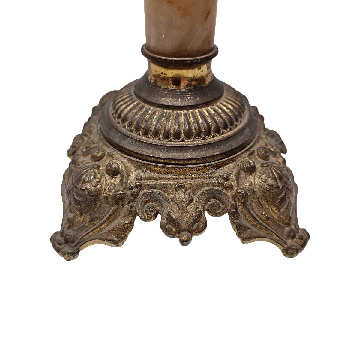 French antique candlestick with marble