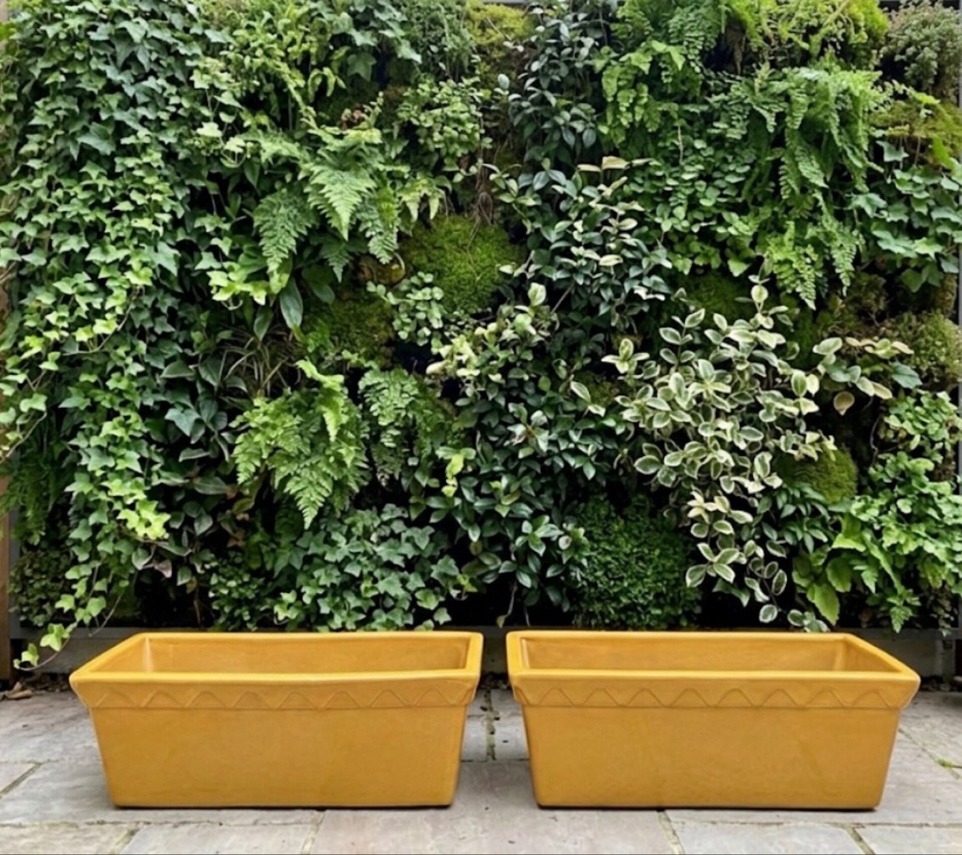 Pair of glazed ceramic planters SILMA Italy - 1970s