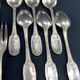 Christofle cutlery set silver metal Empire large cutlery and desserts, spoons