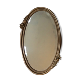 Old golden oval mirror 79x48cm