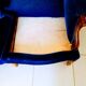 3 seater blue velvet sofa