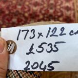 Vintage turkish rug 173x122 cm shabby carpet central anatolian medium