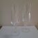 Two thick crystal flutes in the Baccarat style. 1960s. Two flutes in thick crystal.