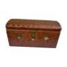 Wooden and leather chest