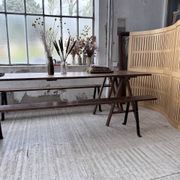 XXL trestle farm table 4m and its benches