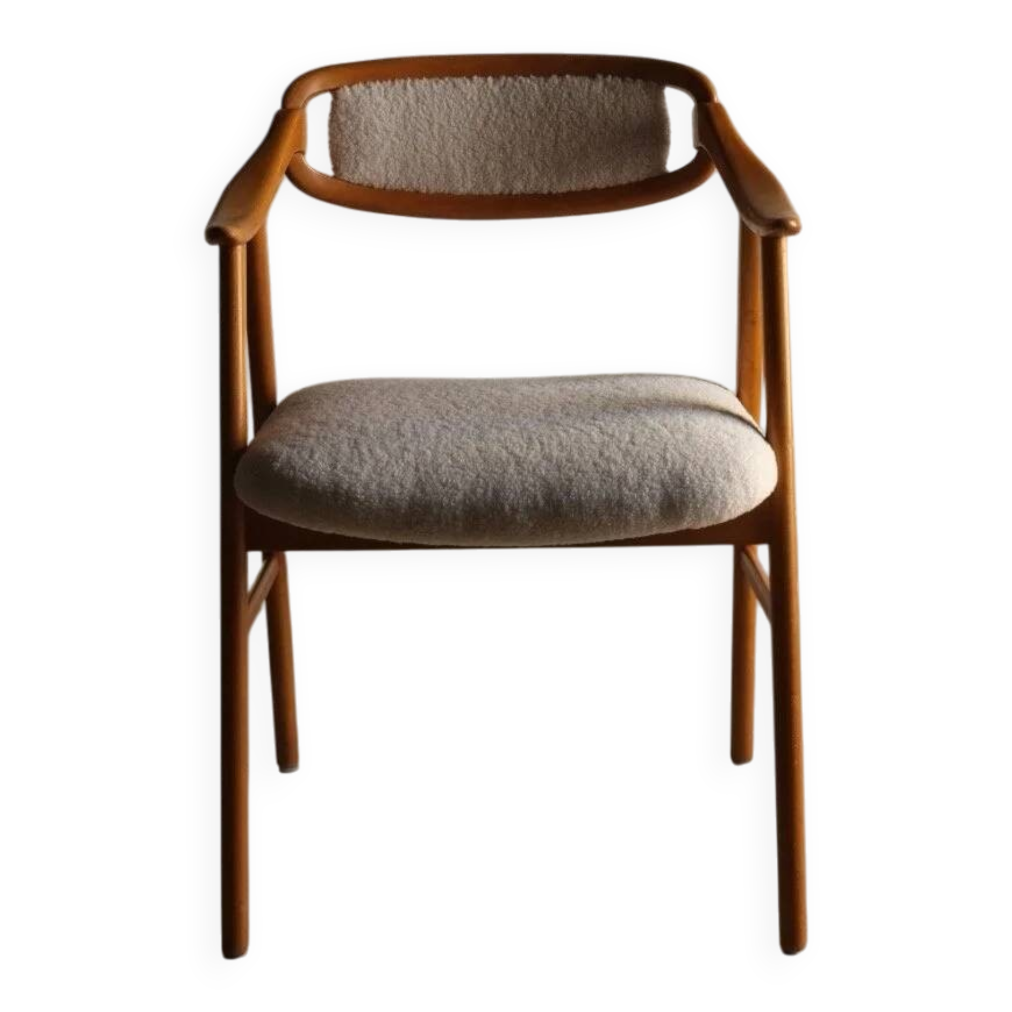 Scandinavian faux shearling chair | 1960s