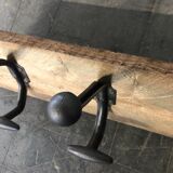 Portemanteau à patères anciennes en métal