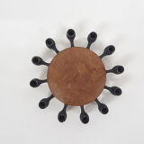 Round Teak and Metal Candleholder by Digsmed, Danish Design, 1964