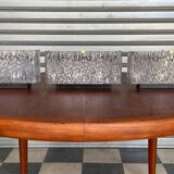 3 molded glass sconces 1950