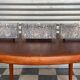 3 molded glass sconces 1950