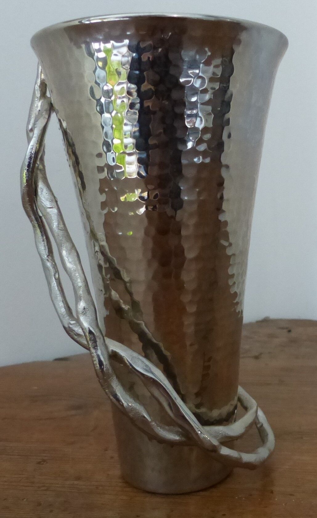 Metal vase signed ARAM