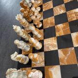 Mexican handcrafted chessboard. Made of stone. Mint condition. 40x40x1.4 cm. 6.5 kg.