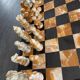 Mexican handcrafted chessboard. Made of stone. Mint condition. 40x40x1.4 cm. 6.5 kg.