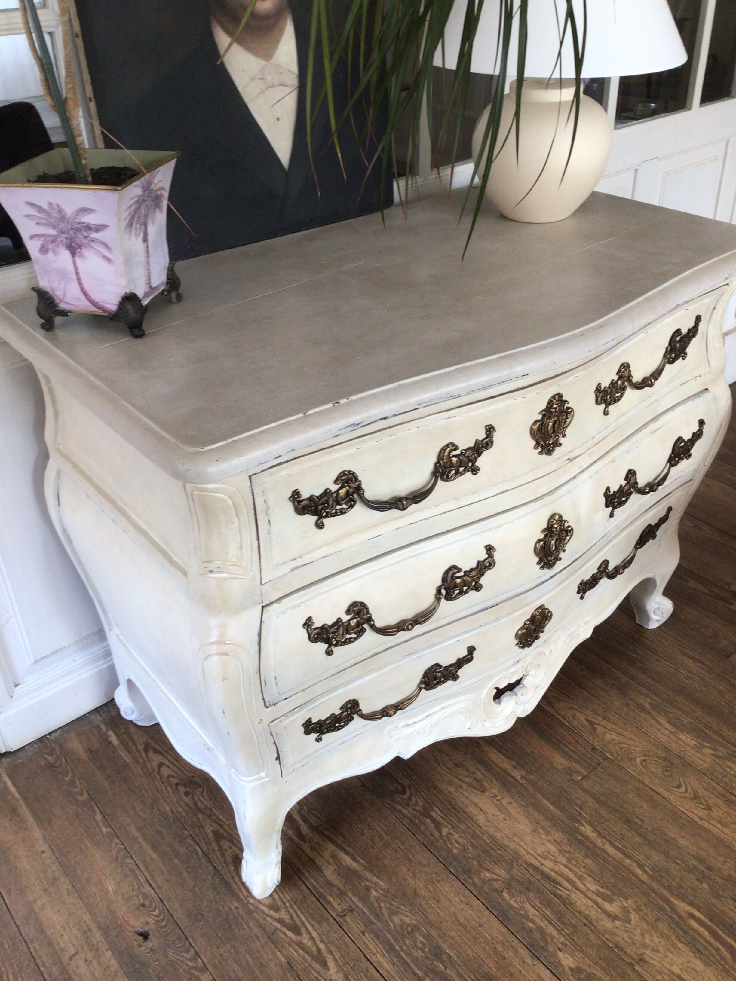 Patinated style chest of drawers