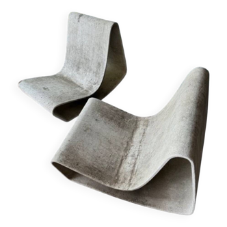 Pair of "Loop Chair" Armchairs by Willy Guhl