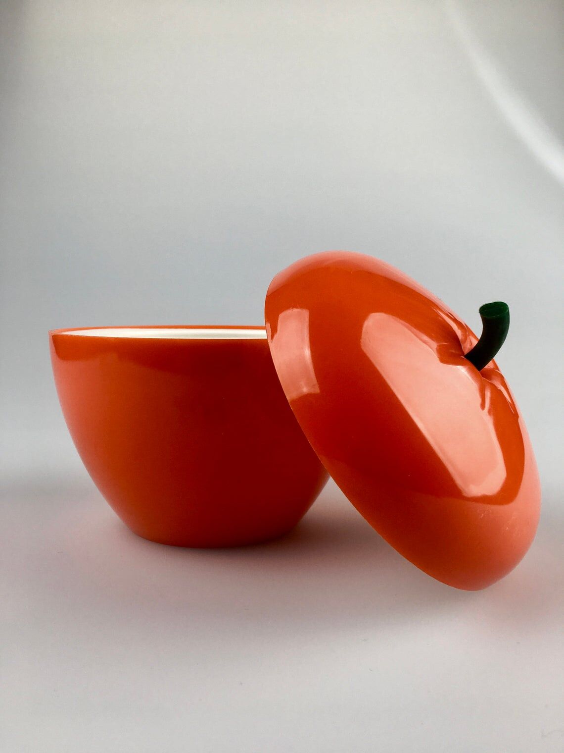 1970s orange plastic ice bucket