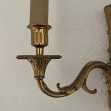Lot de 2 appliques murales style Louis XV en bronze dorée